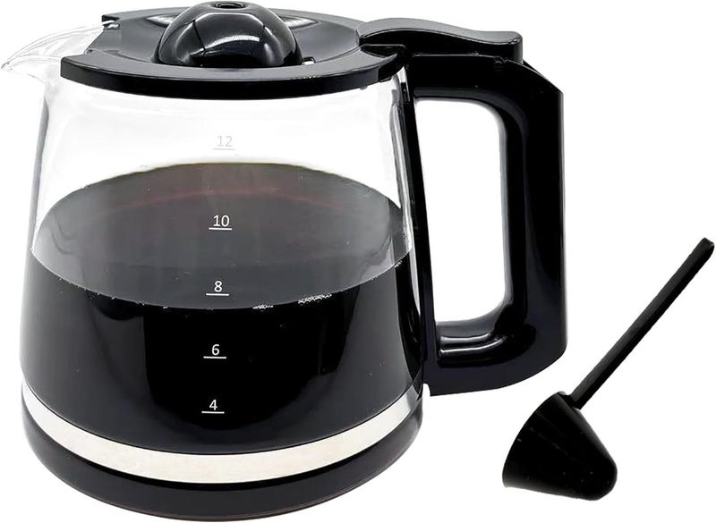 Allcup Glass Carafe Replacement Compatible with Mr Coffee 12 Cup Coffee Machine # RF, PC,SC,MMX,MSX, BVMC-RF300, BVMC-MSX23-NLY, BVMC-MMX23,BVMC-SC12BL1-2,BVMC-PL12BL1-NP,BVMC-EM100 Series - Image 1